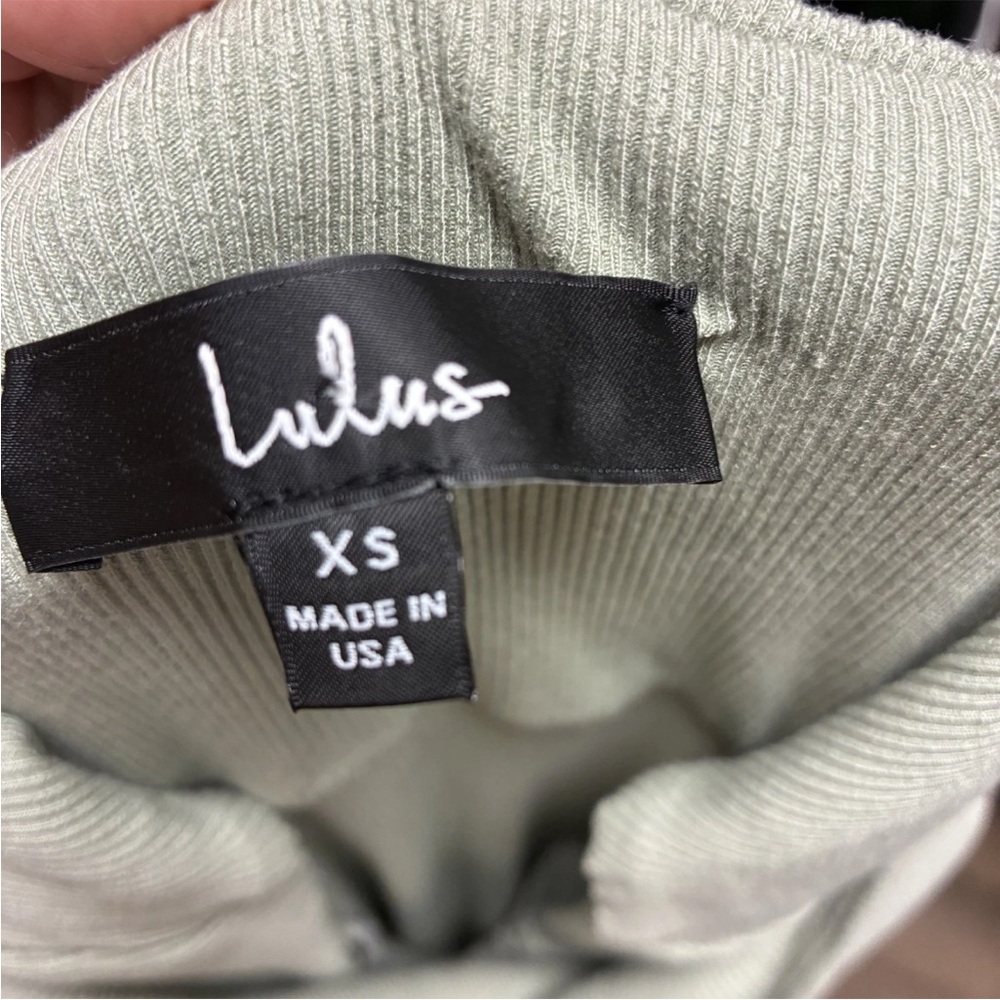 Lulus Sage Green Cutout Maxi Dress XS Ribbed Bodycon Summer - Picture 7 of 7